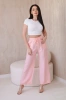 Viscose wide-leg trousers light powder pink