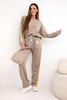 Women's tracksuit set Masełko with stripes and a loose sweatshirt fango