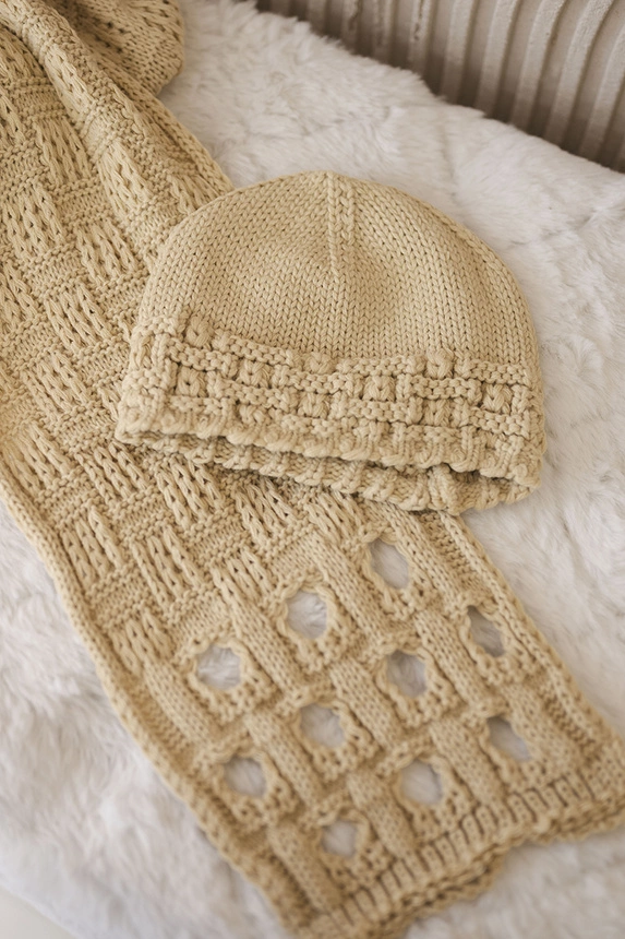 Women's set with a shawl Maja K327 beige