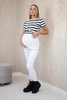 Cotton maternity pants white