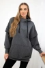 Insulated turtleneck sweatshirt graphite