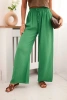 Muslin pants with a wide leg green