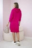 Dress with a hood and longer back fuchsia