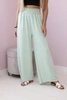 Trousers with a wide elastic waistband mint