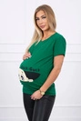 Maternity blouse Guck green