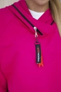Tunika na zip s kapucí Oversize fuchsiová