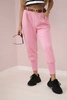 Pants with belt and pockets buttery-fabric pink