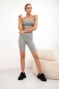 Komplet sportowy top + legginsy szary