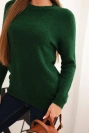 Women's sweater made of baby alpaca with long sleeves green