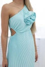 Plisseekleid mit Blume Minze