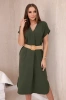 Dress with a decorative belt khaki