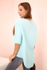Women's muslin shirt with a button mint