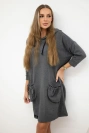 Hooded dress graphite