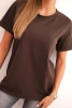 Women's cotton blouse in a classic cut brown