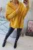Hooded sweater with batwing sleeve