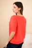 Women's short-sleeve viscose sweater raspberry