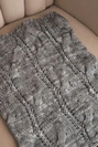 Women's soft wool winter scarf KN25 dark gray