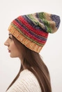 Hat with fleece Krystyna K207 neon green + orange