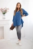 Cotton muslin shirt Plus Size  Dark denim