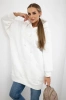 Insulated sweatshirt with embroidered inscription oversize ecru