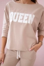 Set with Queen print beige
