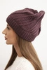 Women's winter hat made of wool K441 plum