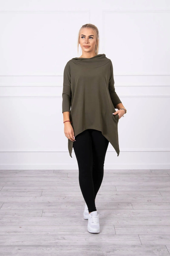 Bluse mit Flügeldruck khaki