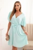 Dress with a crossover neckline mint