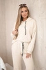 Cotton set hoodie + pants light beige