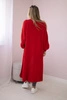 Sweater long cardigan red