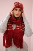 Women's set with a shawl Anika K304 burgundy