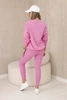 Set of cotton sweatshirt + leggings light pink