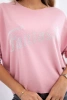 Blouse with the inscription Fantastic powder pink