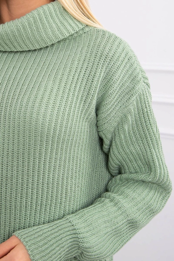 Sweater with golf dark mint