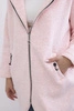 Long insulated sweatshirt powder pink melange