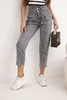 Women's paperbag jeans trousers with double fastening M.sara graphite
