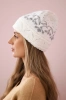 Women's cap Kira K374 white+grey
