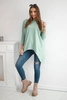 Oversize-Bluse dunkel mint