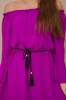 Dress tied at the waist with a drawstring dark purple