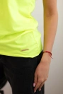 Dámská bavlněná basic blůza s krátkým rukávem neonově žlutý