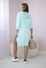 Kapuzenkleid mit längerem Rücken mint