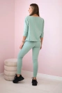 Set with Queen print dark mint
