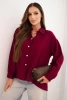 Elegant women's shirt made of viscose with decorative buttons plum
