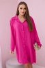 Long shirt with viscose fuchsia