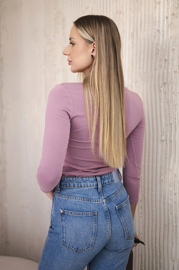 Halenkové body s potiskem pistole tmavě růžové