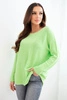 Women's viscose sweater with long sleeves and a round neckline apple
