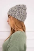 Women's cap Eliza K205 gray + purple + ecru