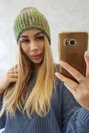 Zoja Fleecemütze K306 grün+beige