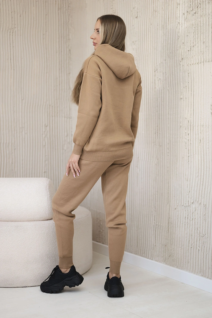Pullover-Set Sweatshirt + Hose Kamel
