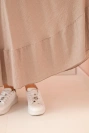 Dámske šaty plus size s krátkym rukávom a volánom z ľahkej viskózy fango